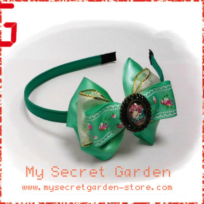 Rosario + Vampire ( RosaVam ) ロザリオとバンパイア Moka Akashiya Anime Cabochon Hair Bows ( Hair Clip or Hair Band )